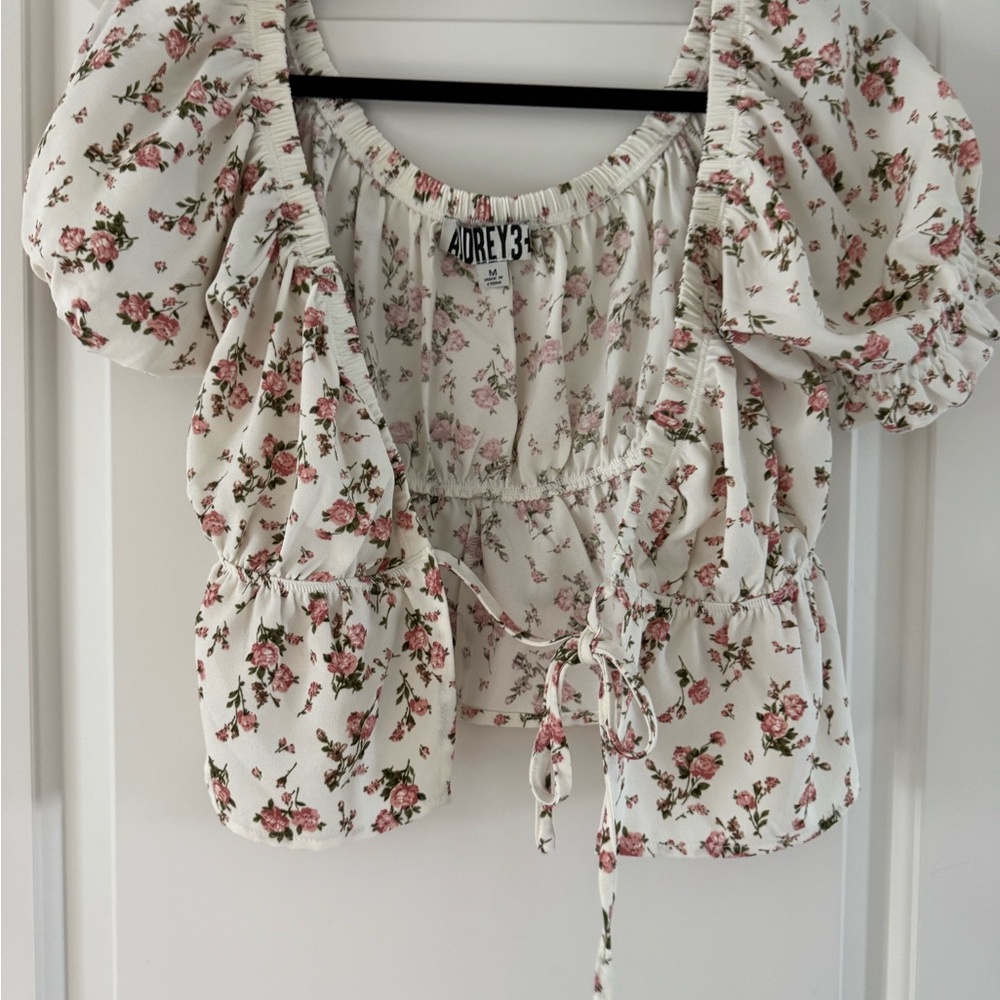 Floral Puff Sleeve Top Audrey 3+1